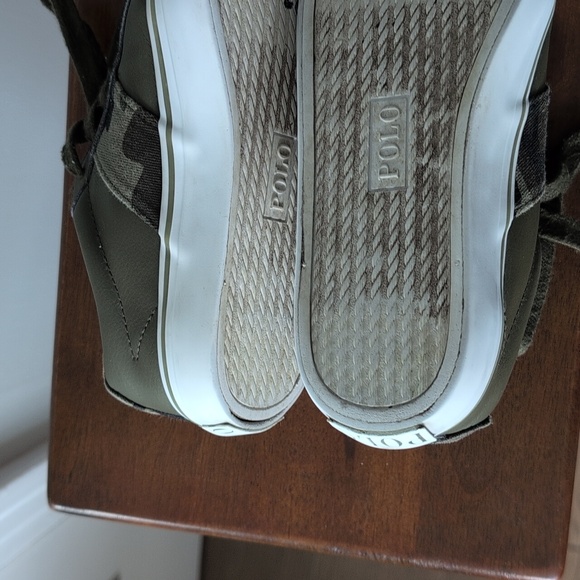 Polo by Ralph Lauren Kids Boys Olive Sneakers Size 2 - Picture 7 of 11